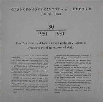 30 Let Vroby Gramofonovch Desek V Lodnici